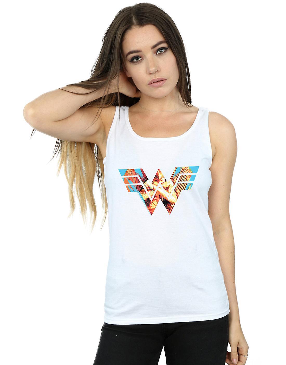 Absolute Cult DC Comics Women's Wonder Woman 84 Symbol Crossed Arms Vest White Small