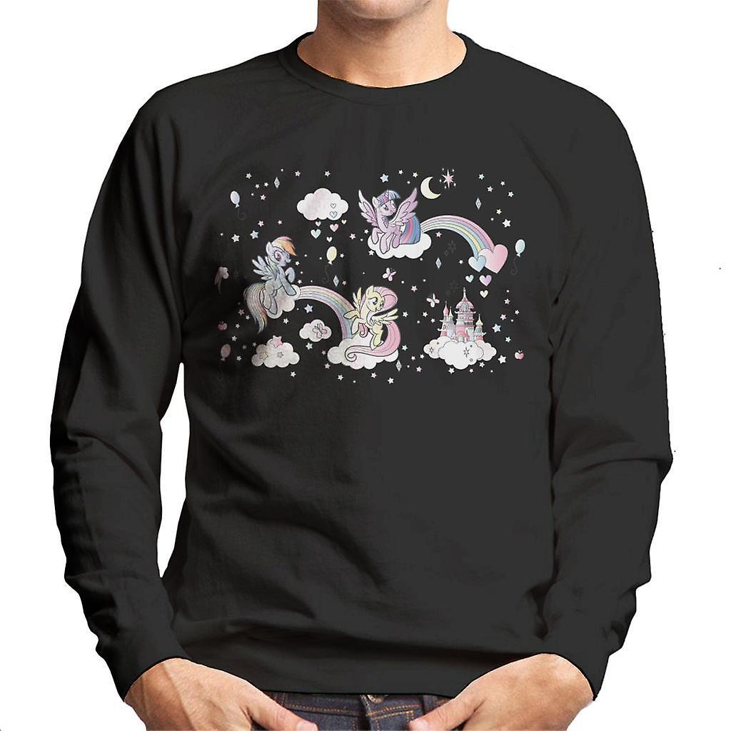 My Little Pony Squad On Fluffy Clouds Men's Sweatshirt Black XX-Large