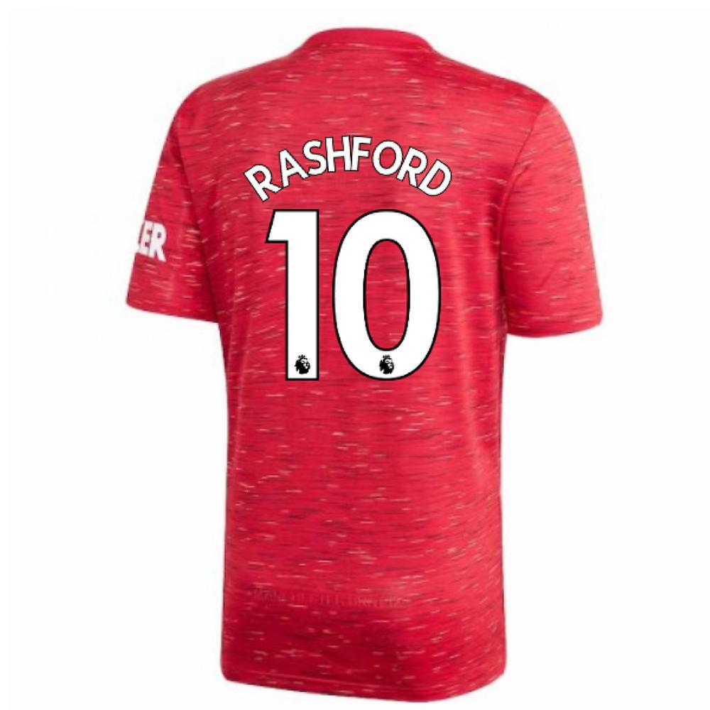 2020-2021 Man Utd Adidas Home Football Shirt (RASHFORD 10) Red Medium 38-40 inch Chest