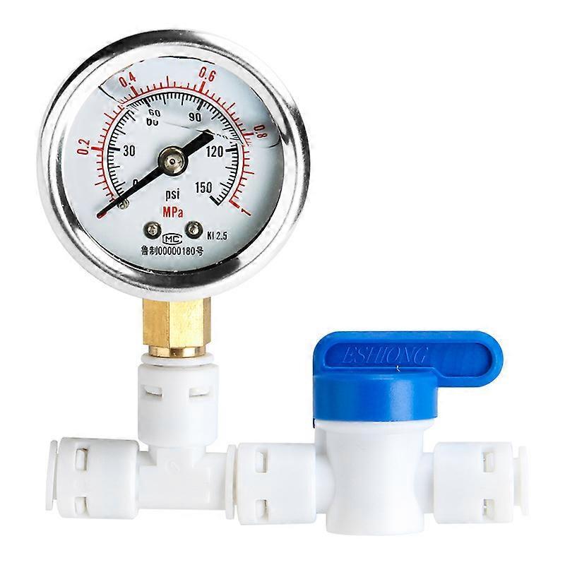 Mintian Water Pressure Gauge for Reverse Osmosis Filter System with 1/4" Hose