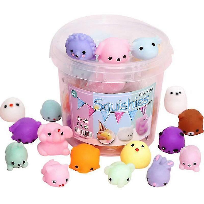 Yuzee 24pcs Squishy Toy Cute Animal Antistress Ball Mochi Toy Stress Relief Toys