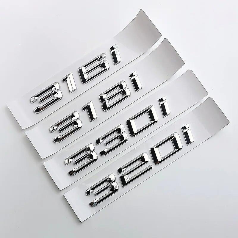 Hikig 3d Abs Black Logo 320i 316i 318i 325i 328i 330i 335i 340i Emblem Letters Car Trunk Sticker For Bmw F30 E46 E90 G20 Accessories Chrome 2008-20...