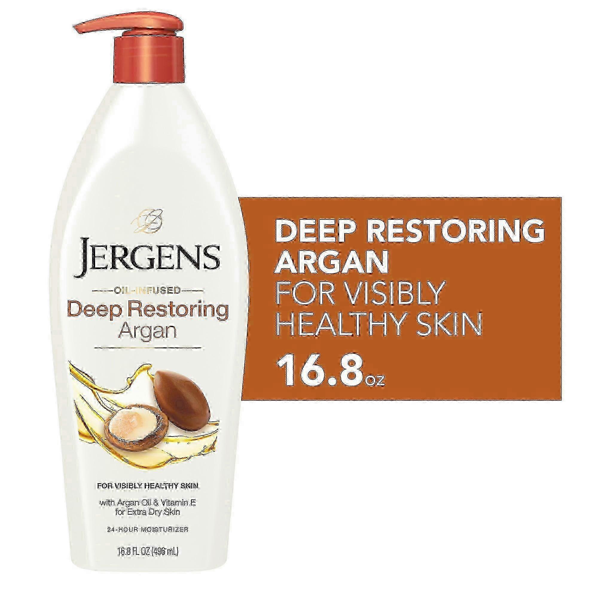 Jergens Deep Restoring Argan Oil Body Lotion, 16.8 Oz