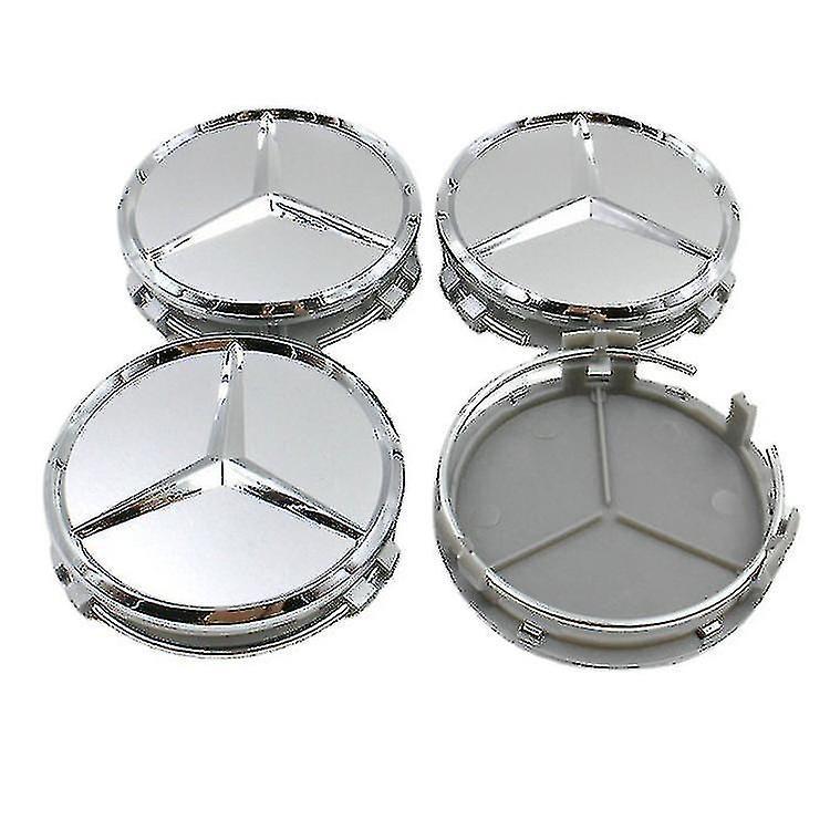 Subaoe 4 Wheel Centers Mercedes Benz Silver 75mm Hub Caps February1