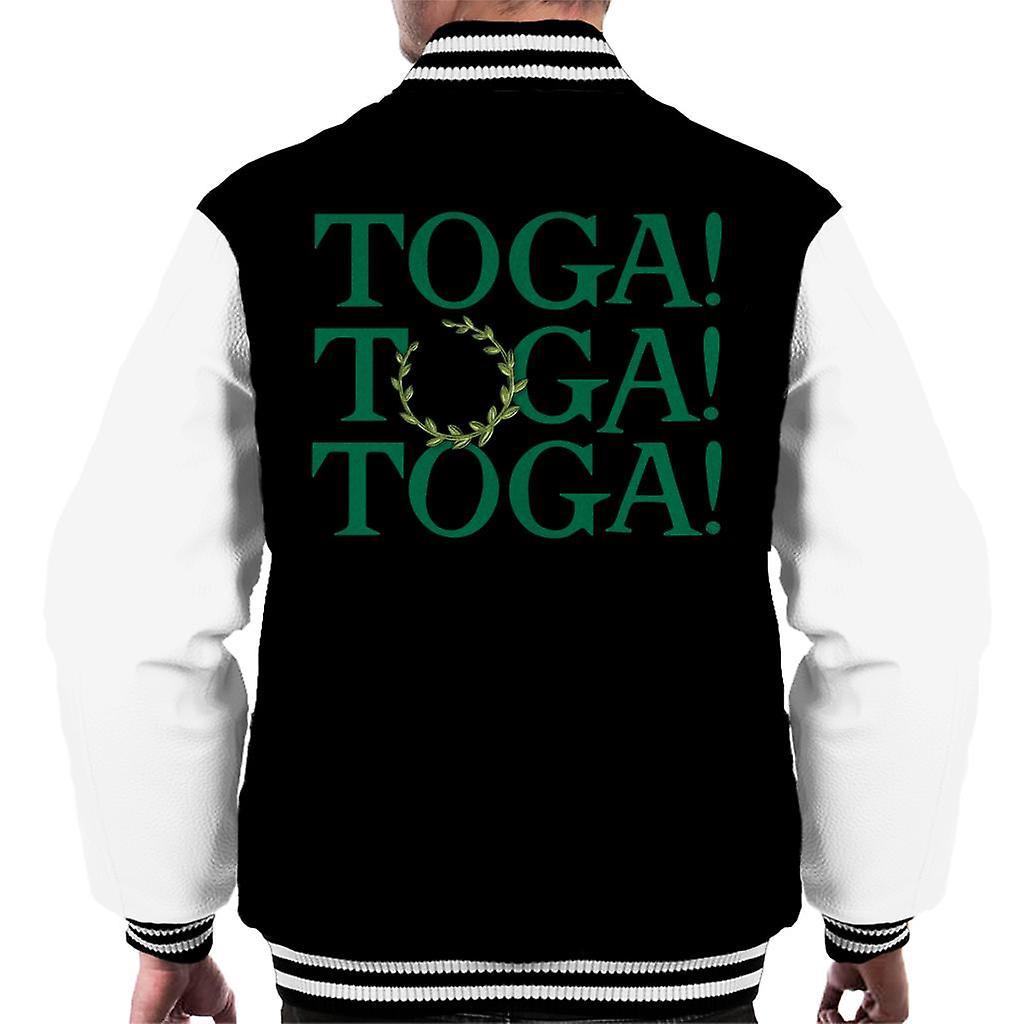 Animal House Toga Toga Toga Men's Varsity Jacket Black/White X-Large