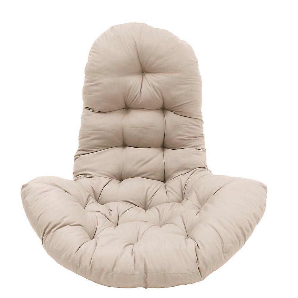 Living And Home Hanging Egg Chair Thick Cushion Swing Chair Pad, Beige