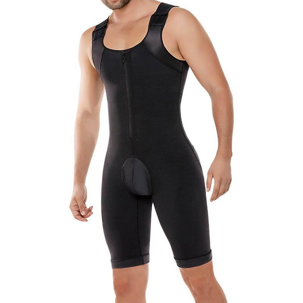 Darmowade Men's Shapewear Bodysuits Full Body Shapewear black M