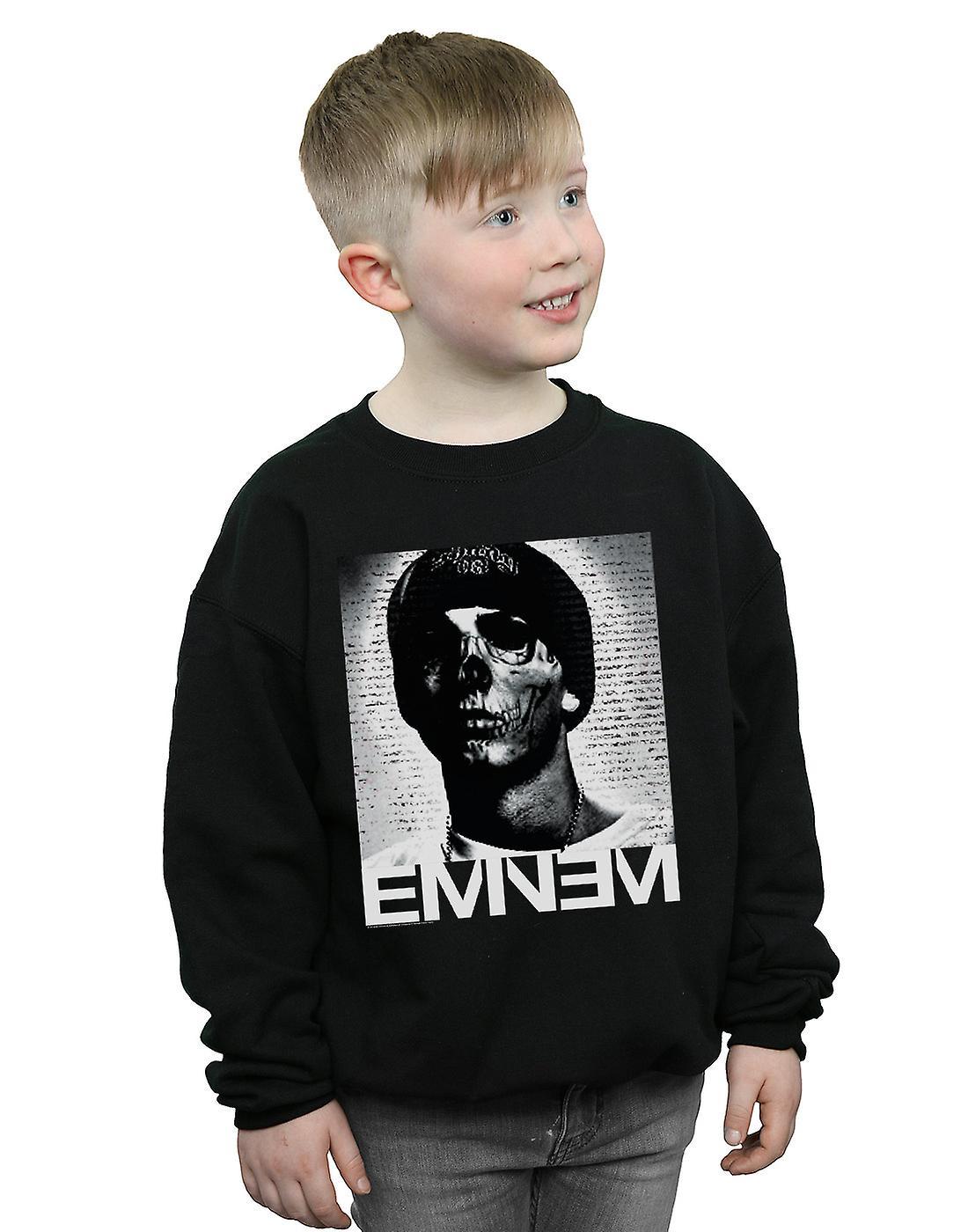 Absolute Cult Eminem Boys Skull Face Sweatshirt Black 12-13 years