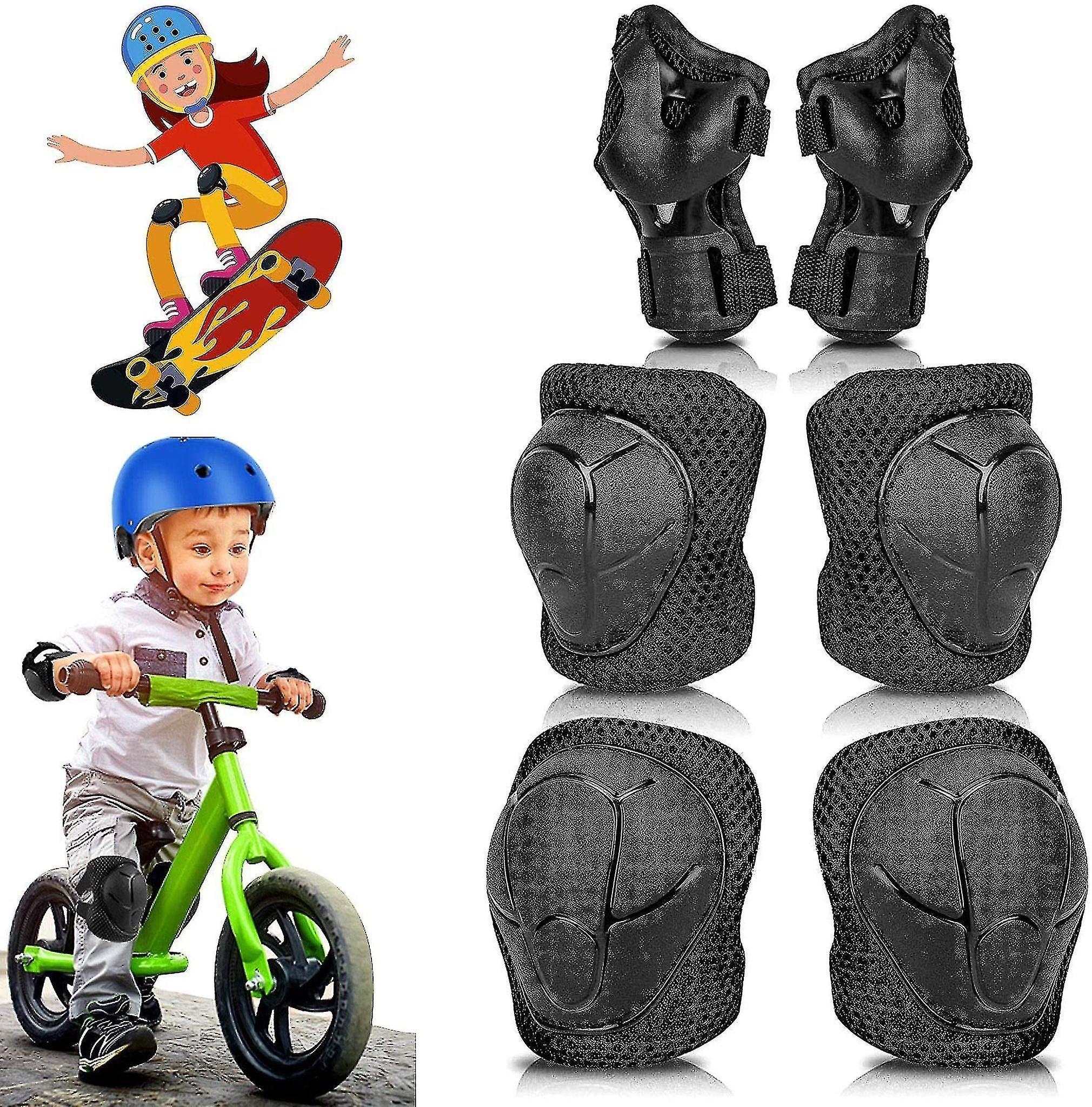 Yan Jun Knee Pads Kids Knee Pads 6 In 1 Kids Knee Pads Kit Adjustable Elbow Pads