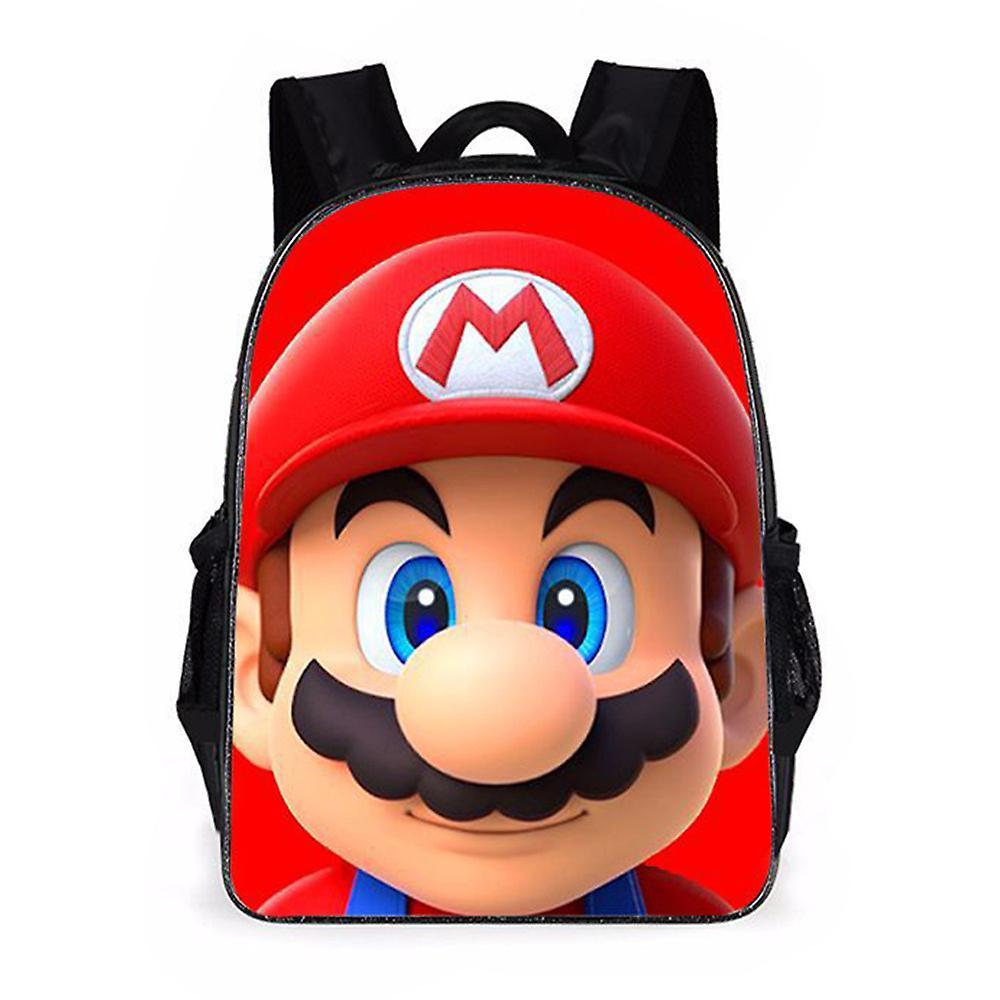 Sevenday Super Mario Cartoon Backpack Boys Girls Kids School Bag Casual Bookbag Travel Rucksack Gift E