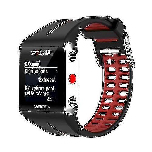 Pigeon For Polar V800 Gps Smart Watch Two-color Steel Buckle Watch Band Free Shipping Black-Red