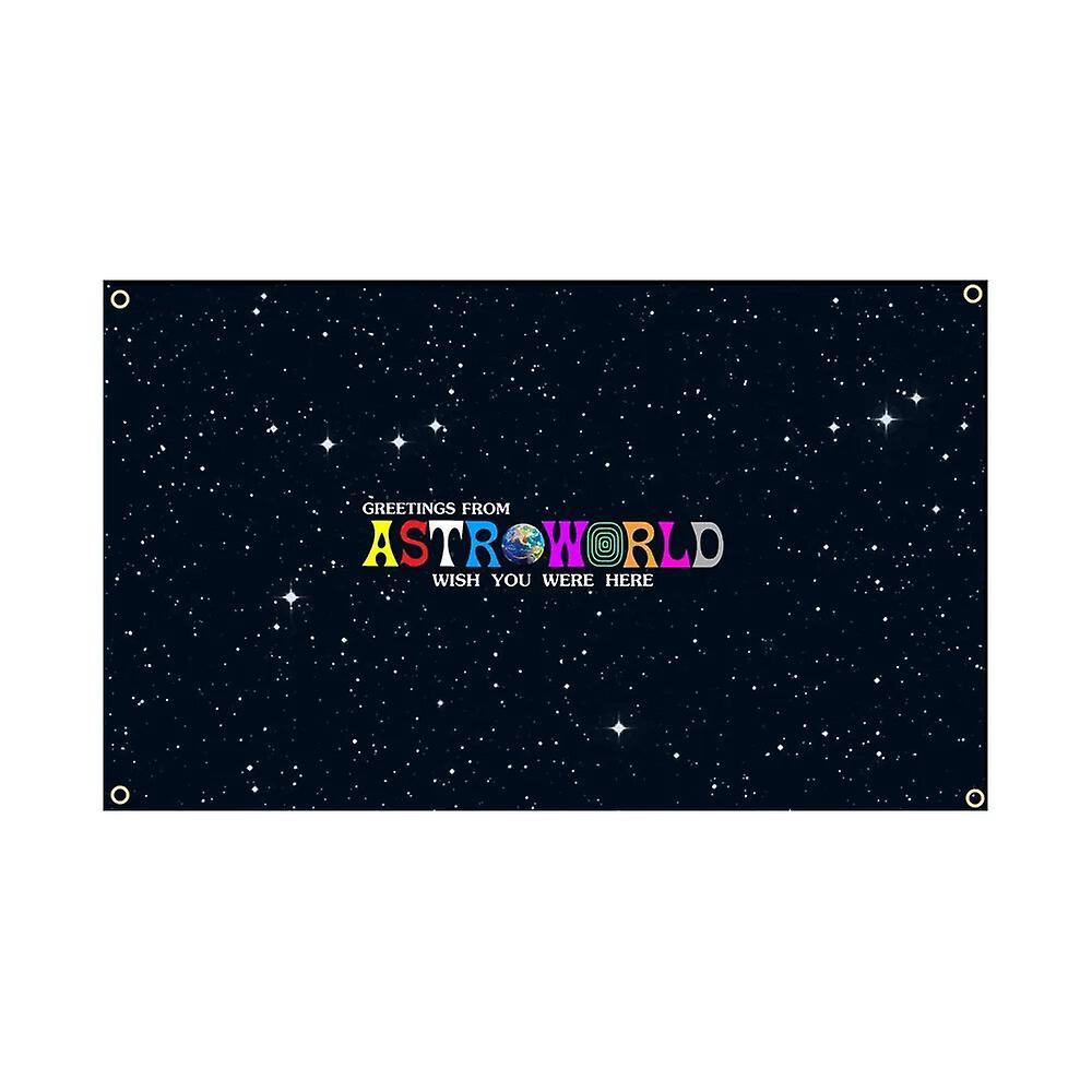 Scitoo 90X150cm 3x5ft Travis Scott Astroworld Flag Banner 90 x 150cm