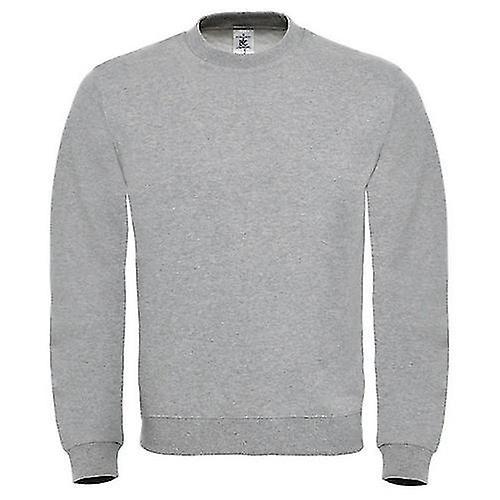 B&C Mens ID.002 Cotton Sweatshirt Heather Grey XXL