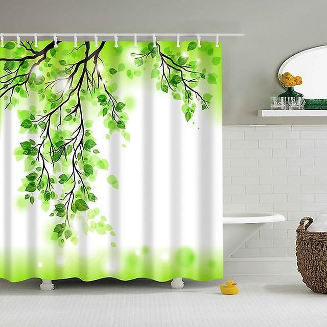 Slowmoose Waterproof Polyester Fabric 3d Forest Style Bath Curtain For Bathroom S 90x180cm