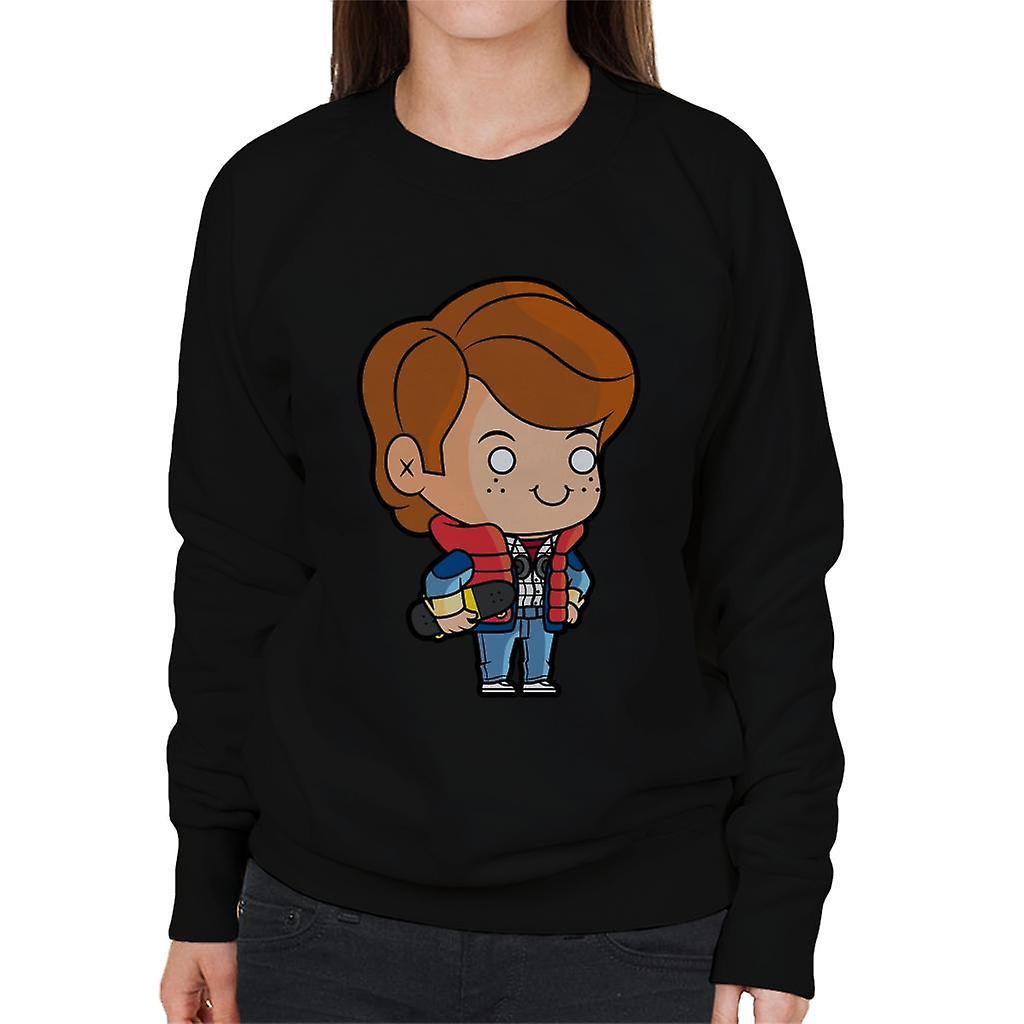 Back to the Future Marty Mcfly Kawaii Women's Sweatshirt Black XX-Large