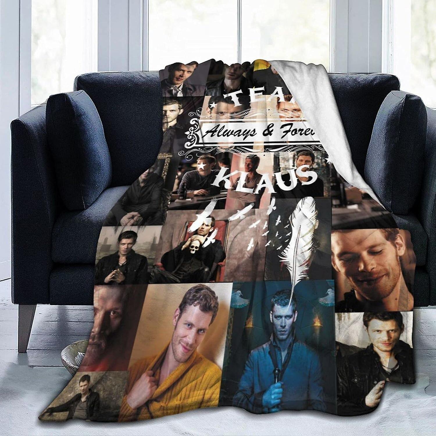 Kerota Klaus Mikaelson Blanket Soft Cozy Throw Blanket Flannel Blankets for Couch Bed Living Room 50x40in 125x100cm