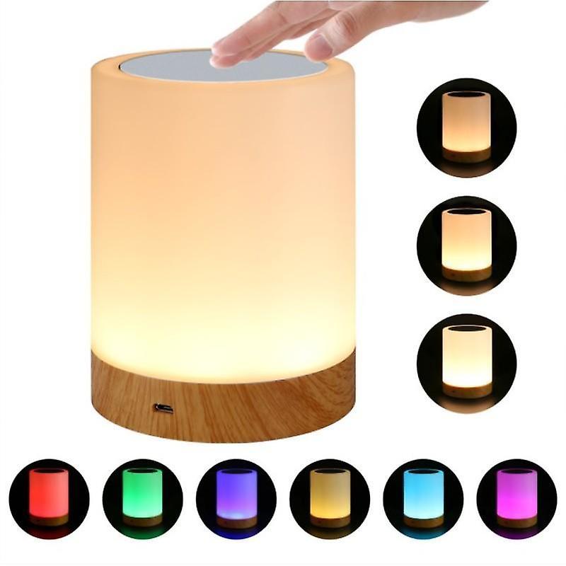 unbrand Led Bedside Lamp, Dimmable Atmosphere Table Lamp With Warm White Light, Touch-Sensitive Night Light