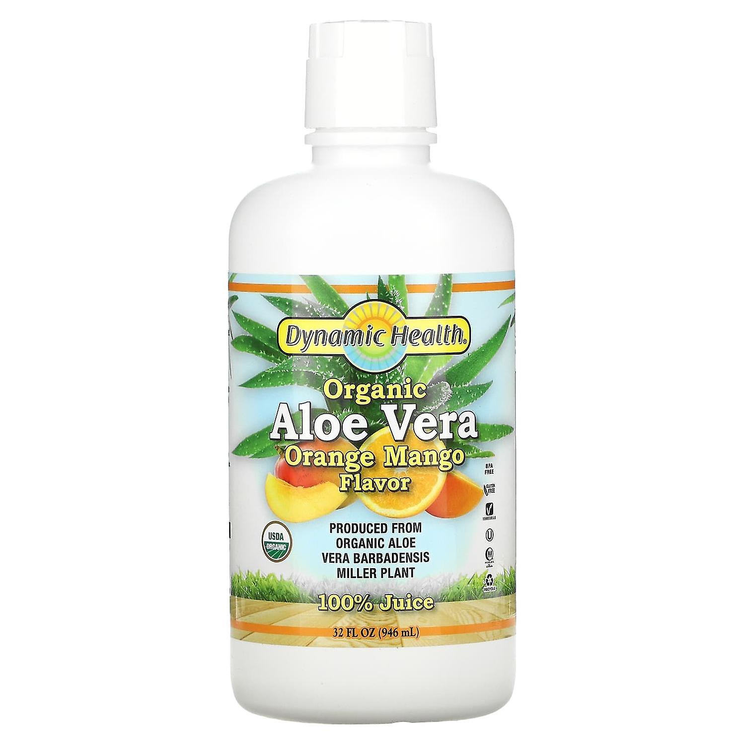 Dynamic Health, Organic Aloe Vera, Orange Mango, 32 Fl Oz (946 ml)