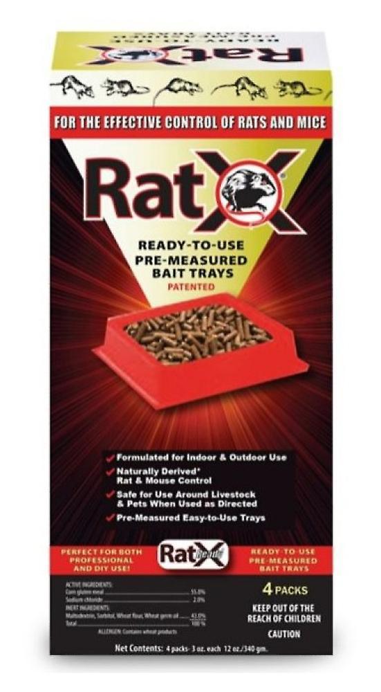 RatX 620105 Ready-To-Use Pre-Measured Bait Trays 3 oz., 4-Pack