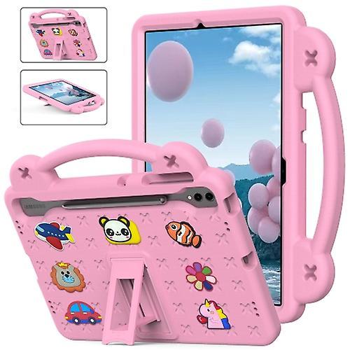 Unbrand For Samsung Galaxy Tab S9 Fe+ 12.4 X610n Handle Kickstand Children Eva Shockproof Tablet Case Pink