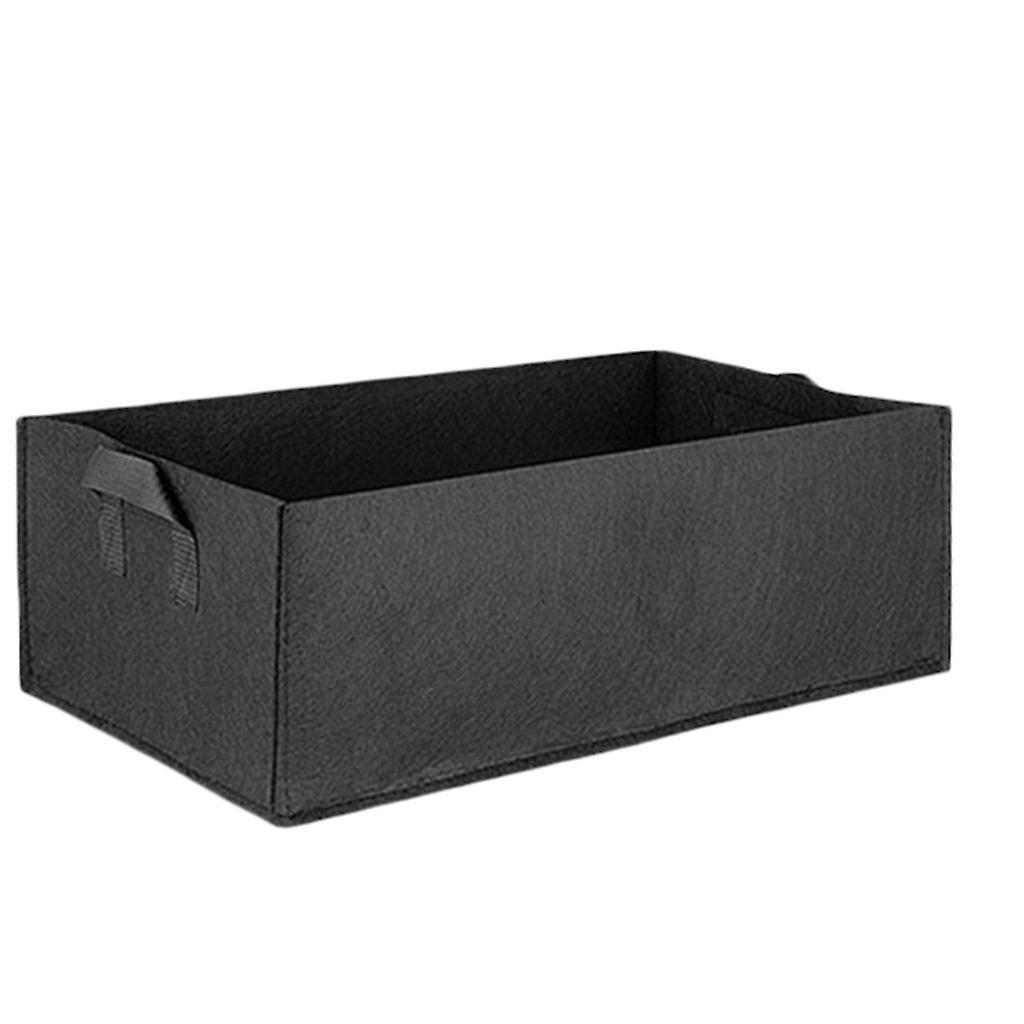 unbrand Fabric Raised Garden Bed Rectangle Breathable Planting Container Growth Bag FAN2626 Black