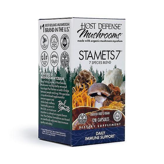 Host Defense, Stamets 7 Capsules, Daily Immune Support, Mushroom Supplement With Lion’s Mane And Reishi, Unflavored, 120