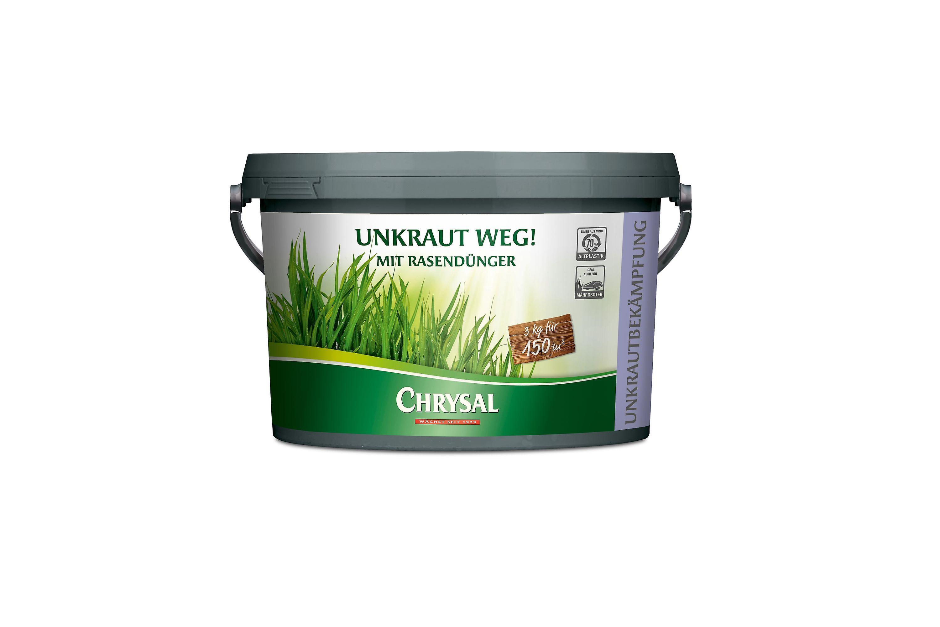 CHRYSAL weed away! With lawn fertiliser, 3 kg