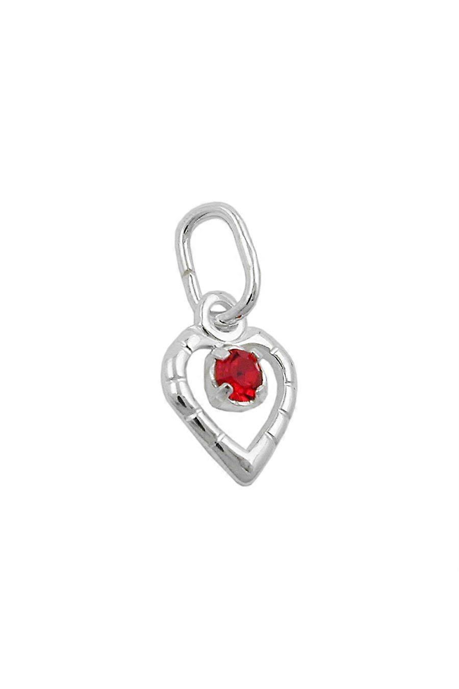 Gallay Pendant Glass-stone Red Silver 925 - Gl90613