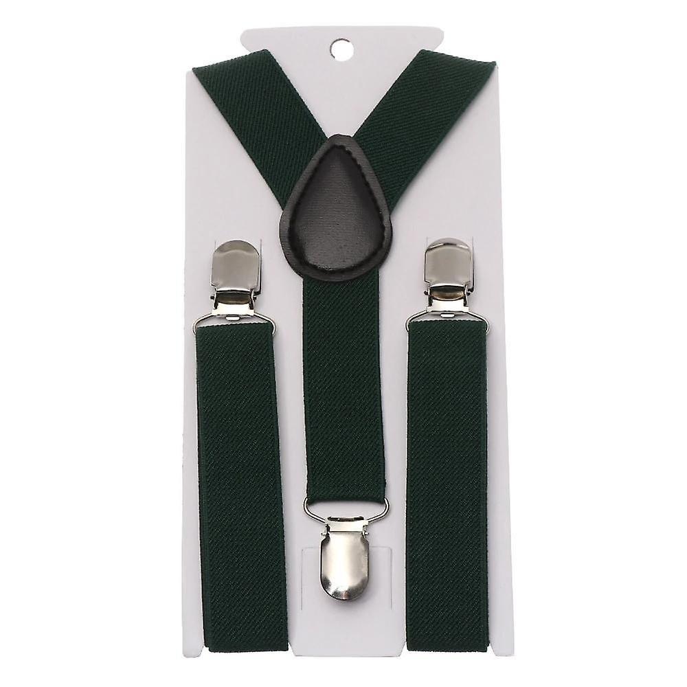 Slowmoose Adjustable Elastic Suspenders And Bow Tie type 2-green