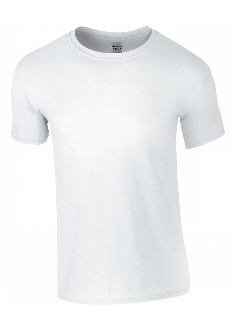 Men's Gildan Softstyle Adult Ringspun T Shirt 64000 White