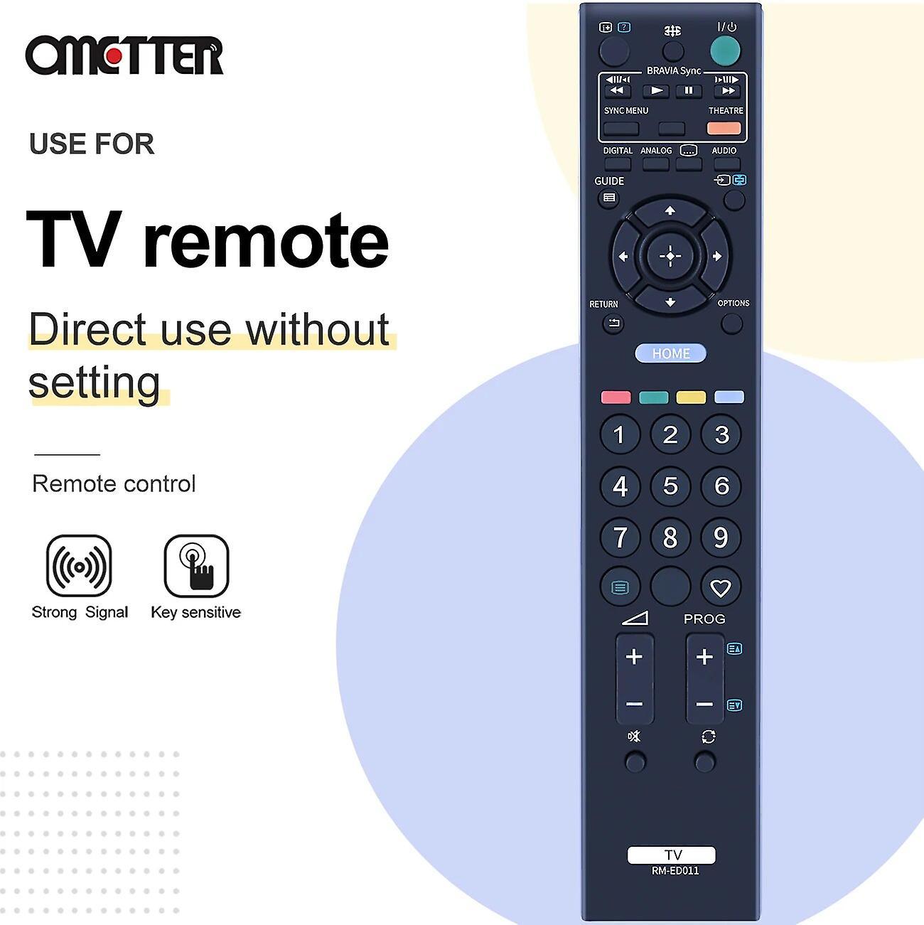 Scitoo Remote Control RM-ED011 Suitable for Sony Bravia TV Smart LCD LED HD RM-ED009 ED012 ED011 ED013 ED014 Controller Remoto