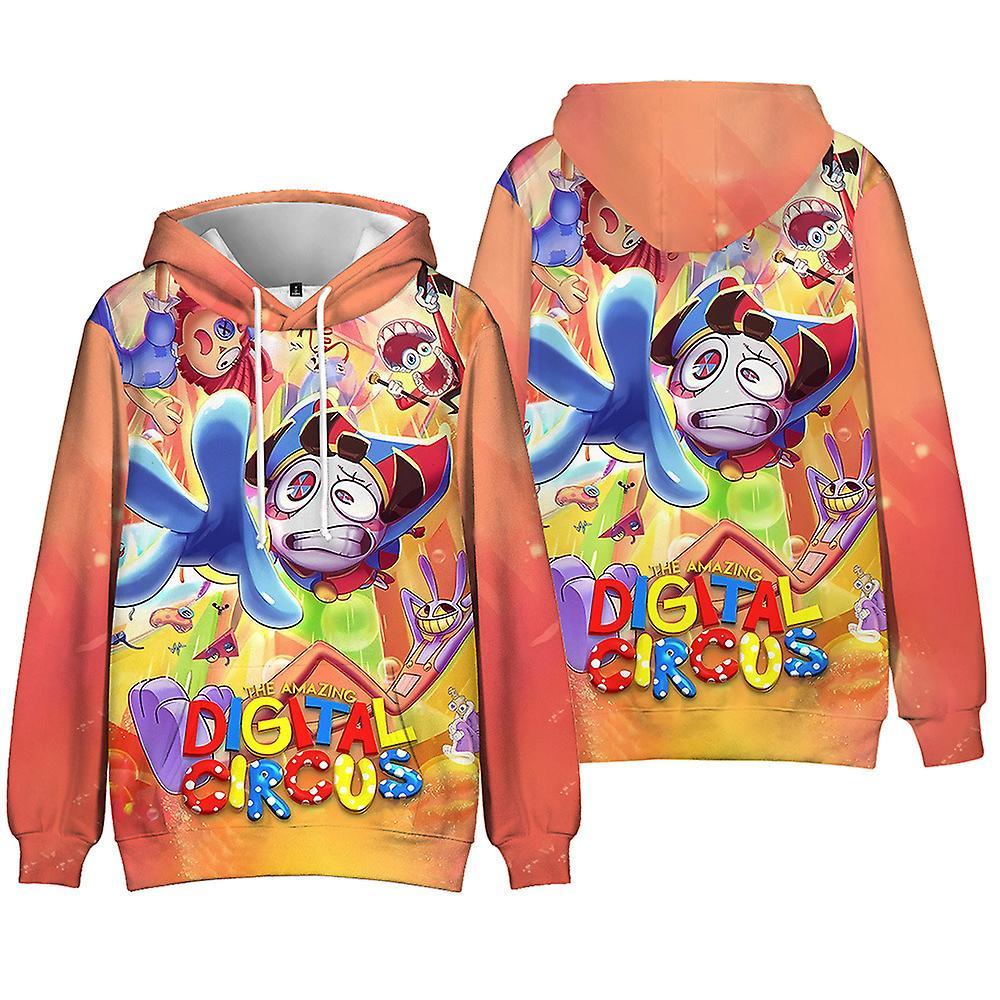 Mylight The Amazing Digital Circus Kids Boys Girls Hooded Hoodie Sweatshirt Pullover Top C 15-16 Years