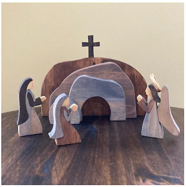 Baodan Empty Tomb | He Is Risen | Religious Easter Scene Decor,Easter Resurrection Scene GN