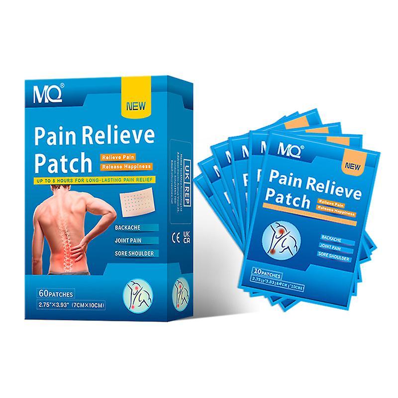 Ssylune Pain Plaster Patch Pack Of 60 Heat Treatment Pain Relief Patch Pains, 24 Hours Long Lasting Pain Relief For Back Knee Joint Neck Shoulder P...