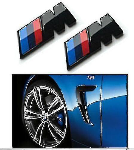 Cloud Xiang Bmw M Sport 45x15mm Emblem Gloss Black Fender Badge Sticker Side Wing Pair All Bmw Models