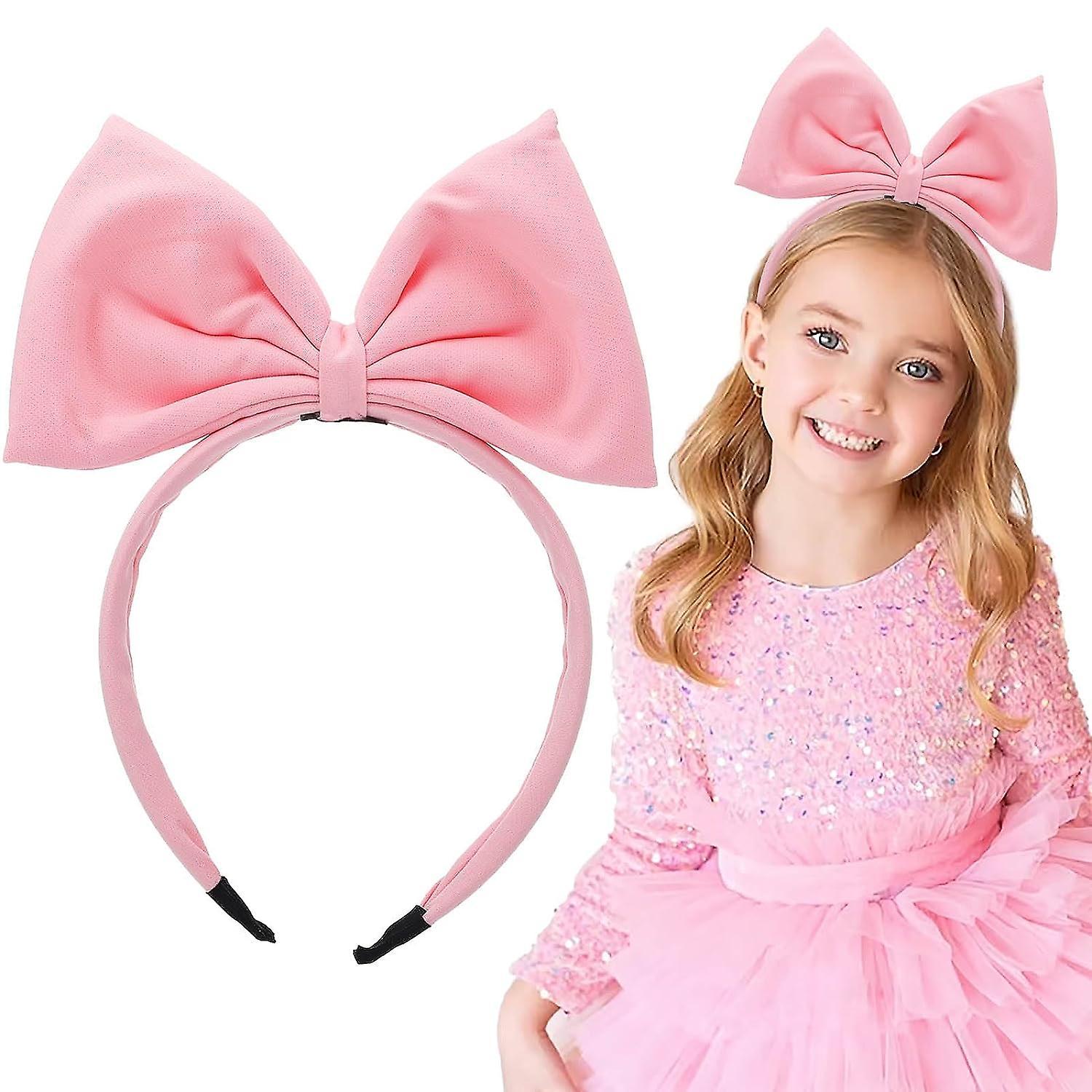 Heyone Bow Hairbands Red Headbands With Bows Big Bow Headband Bowknot Hair Bands Pink Hair Bow Large Bow Hair Hoop Christmas Women And Girls (b-pink)