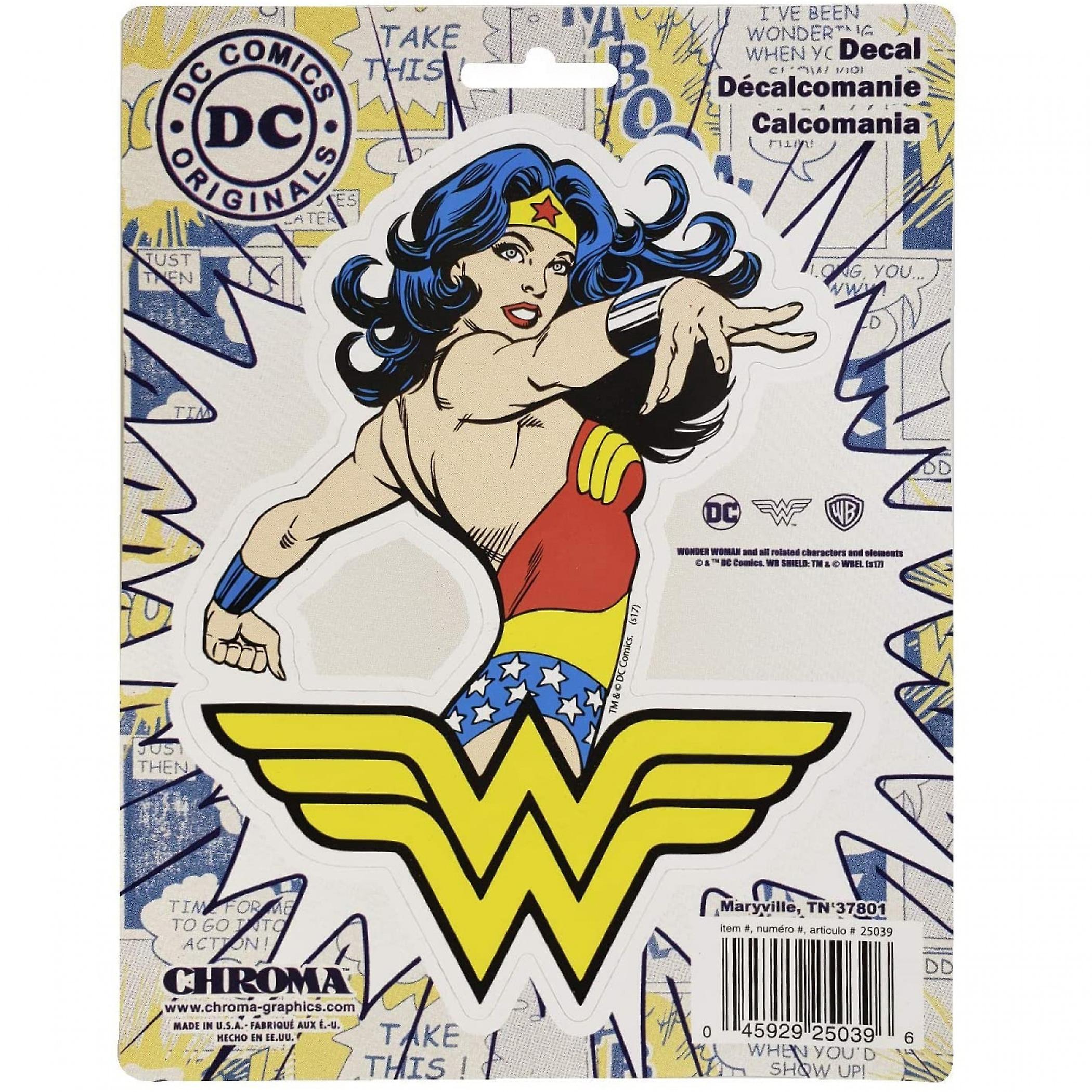 DC Comics Wonder Woman Car Decal Multi-Color