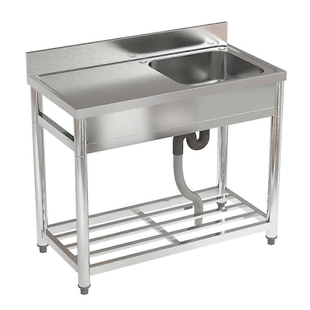 Living And Home Stainless Steel Commercial Sink with Bowl Side Platform