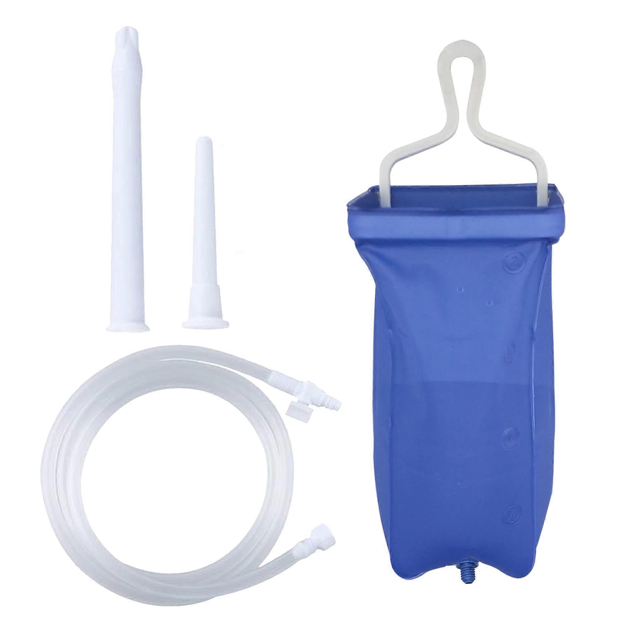 Litzee Enema Bag Kit Home Coffee Enema Irrigator Set Travel Enema Set for Men and Women Colon Cleaning 2 Litre