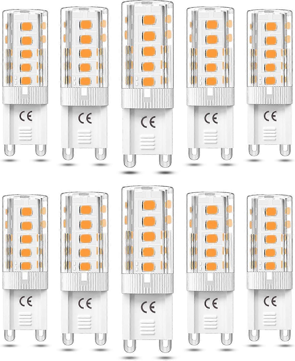 Lertenys 10pcs G9 LED Bulb Dimmable 5W Warm White 3000K G9 LED Bulbs Halogen Equivalent 50W AC110/220V [Energy Class F]