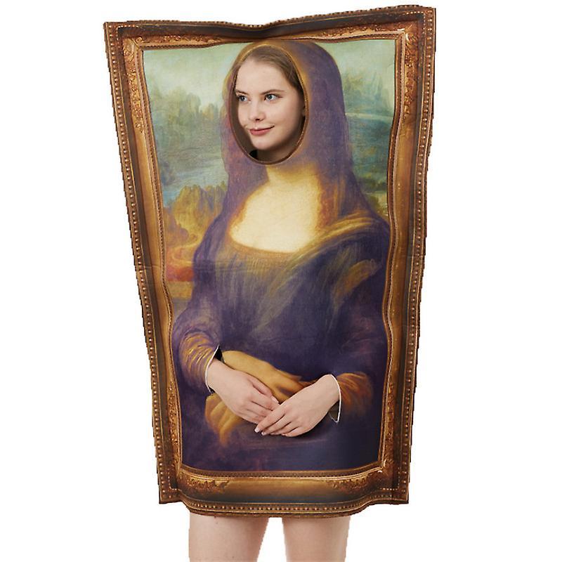 Halloween Costume Famous Paintings Costume Mona Lisa The Scream Halloween Adult Men Women Funny Cerative Dress Up