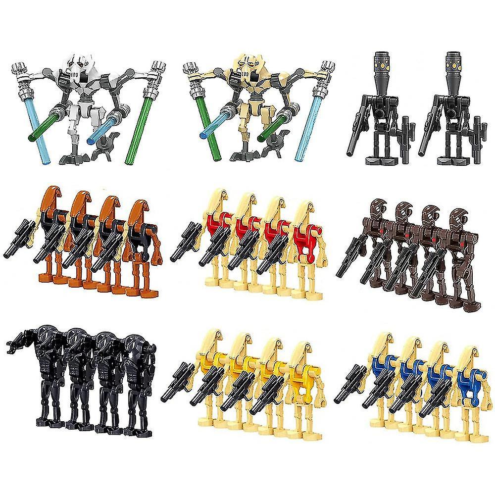 Sfygv 28pcs/set Pack Battle Soldiers Action Figures, Generals And Droids With Weapons, Building Blocks Assembly Toy Kids Gift