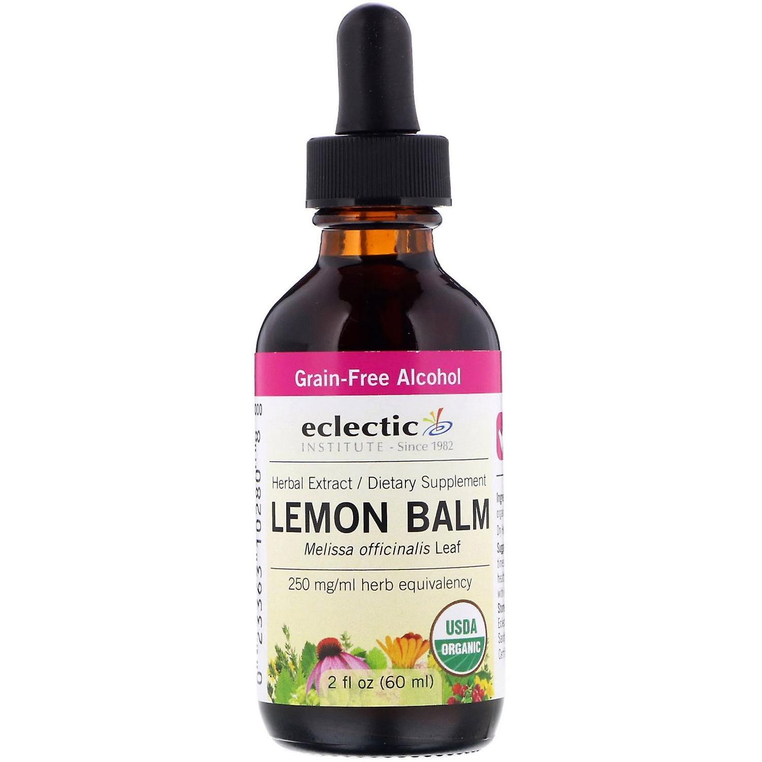 Eclectic Institute, Organic Lemon Balm, 2 fl oz (60 ml)