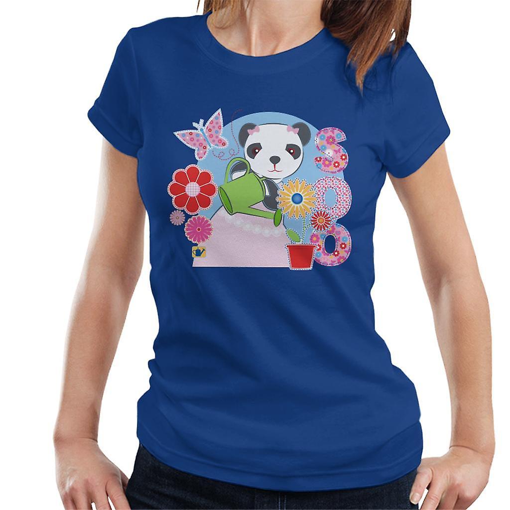 Sooty Soo Watering Flowers Women's T-Shirt Royal Blue XX-Large