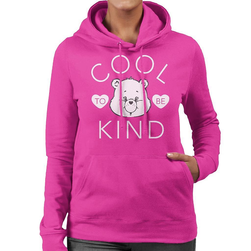 Care Bears Tenderheart Bear Cool To Be Kind Women's Hooded Sweatshirt Hot Pink Small