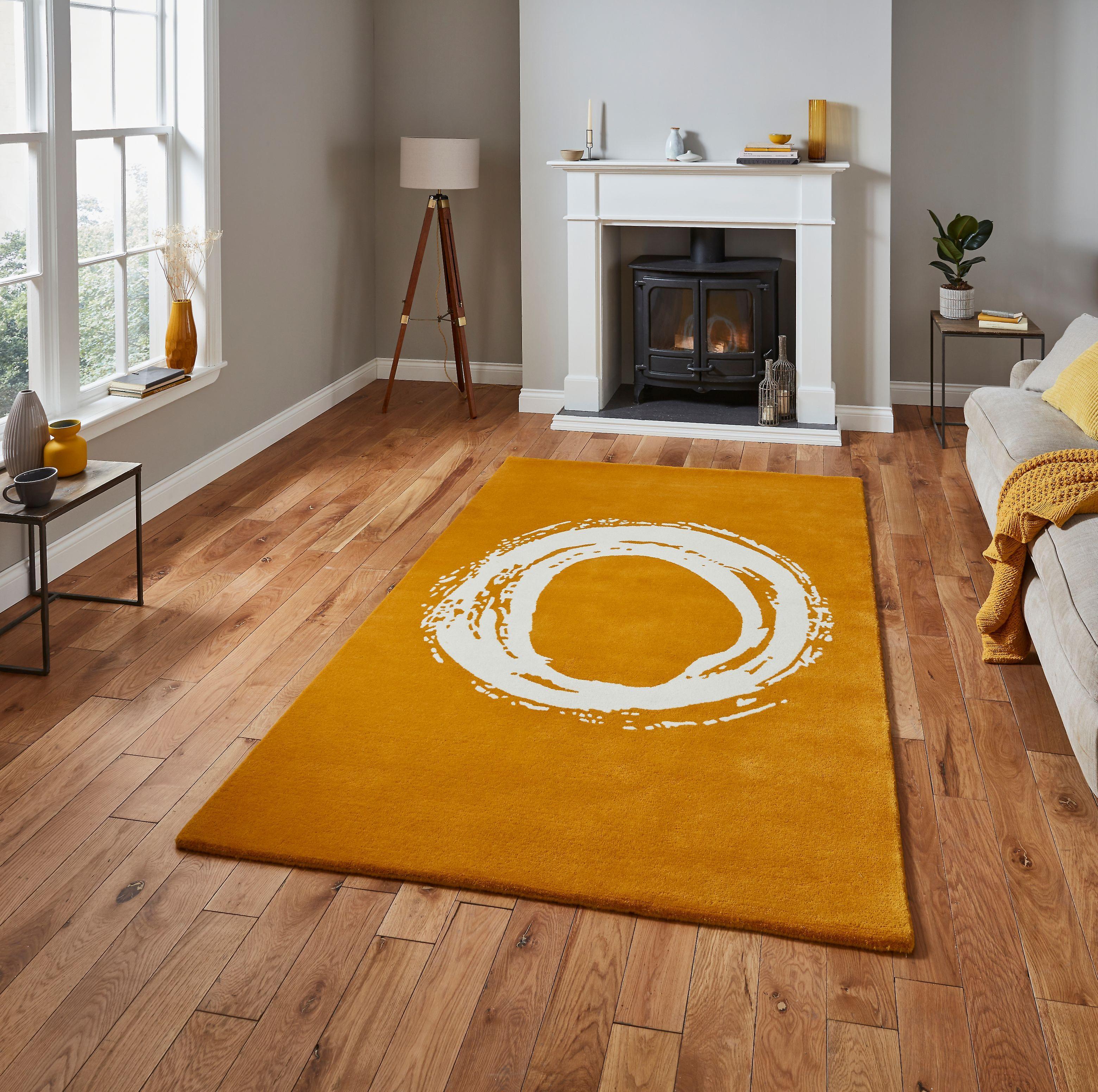 Rugs Direct Online Ltd Think Elements EL1095 Ochre  Rectangle Rugs Plain/Nearly Plain Rugs 120.00 x 170.00cm