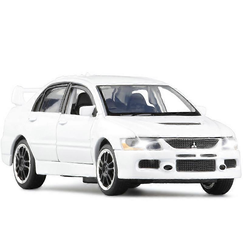 Toy Cars 1:32 Mitsubishi Lancer Evolution IX 9 Alloy Racing Car Model Diecast Simulation Metal Toy Vehicle Car Model Collection Kids Gift White A