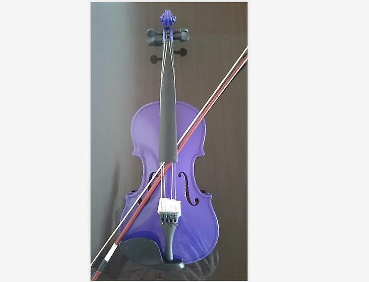 Yiran Student Acoustic Violin Full Maple Spruce With Bow Rosin Purple 4/4