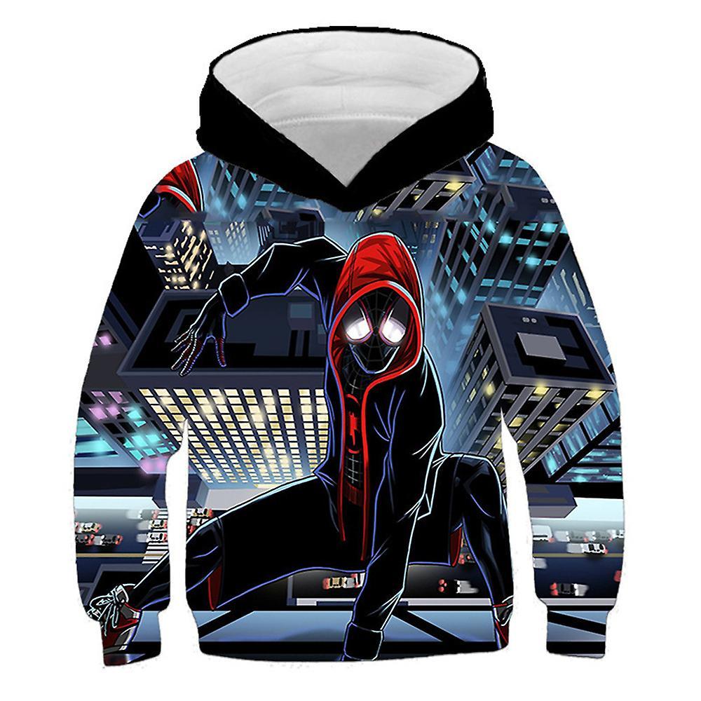 Vicbuy Kids Spider-man Printed Hoodies Long Sleeve Hooded Sweatshirt Pullover Jumper Tops Gift D 6-7 Years