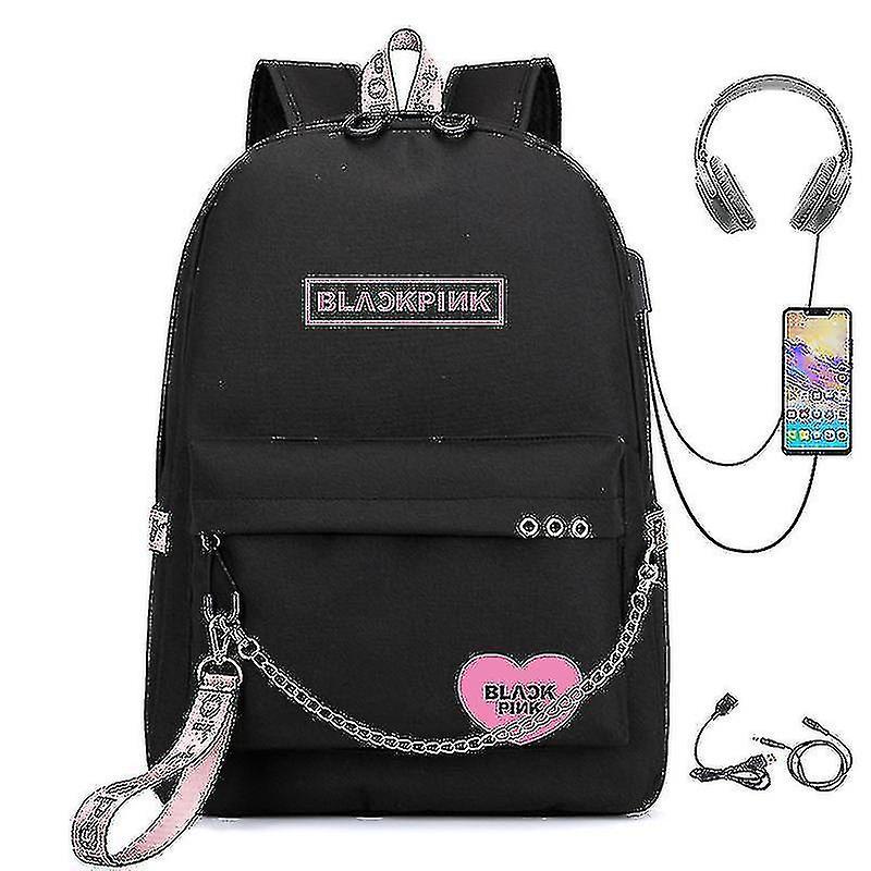 Camila Blackpink Backpack Usb Rechargeable Backpack Student School Bag